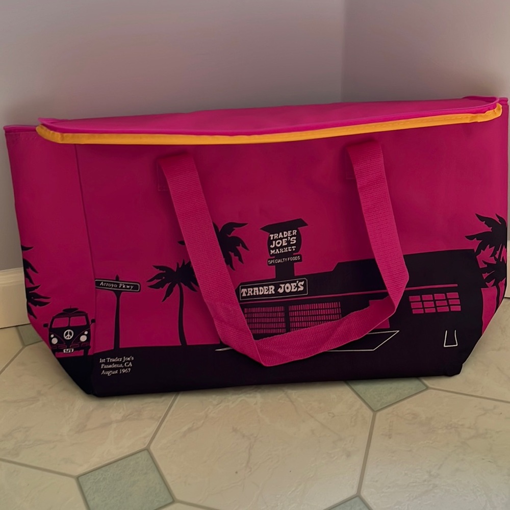 Trader Joe's Limited Edition Pink Insulated Cooler Bag